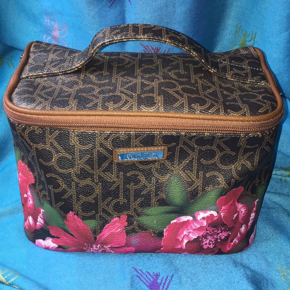 Calvin Klein floral Medium Cosmetic Bag